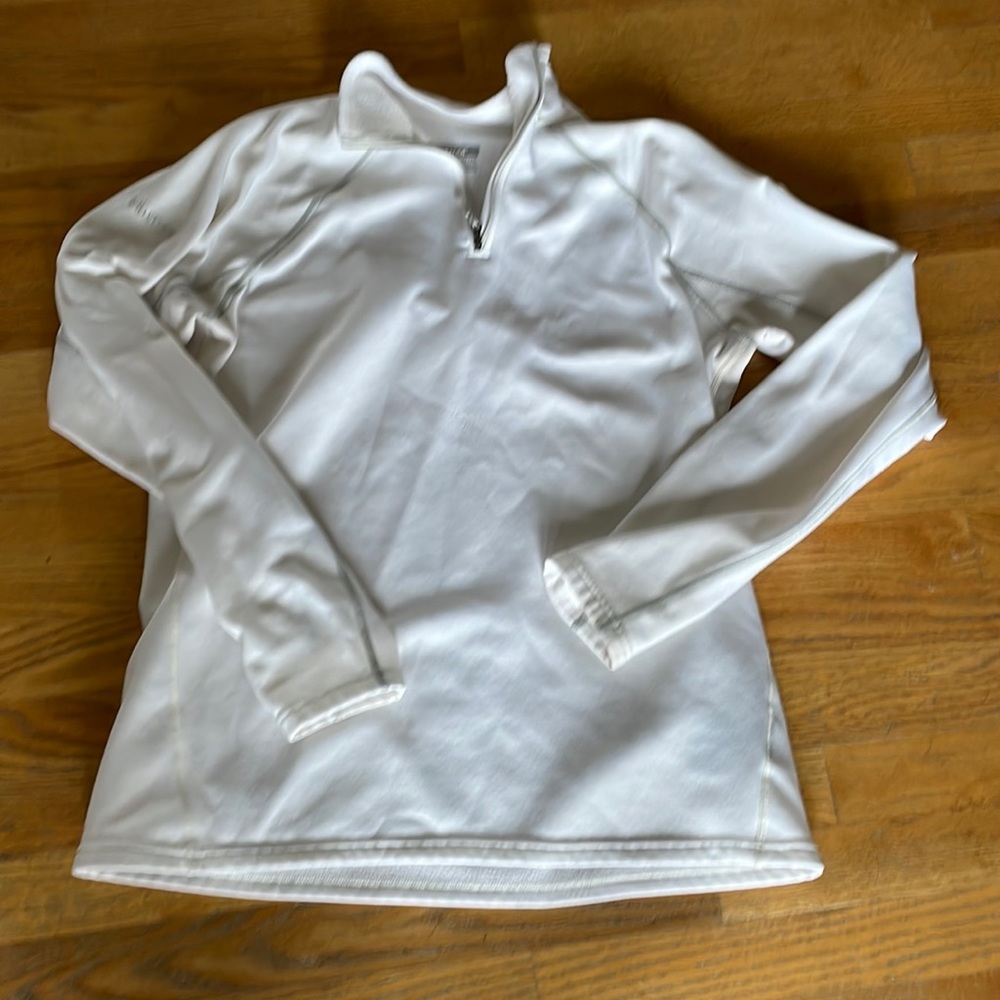 White 1/4 zipper marmot shirt